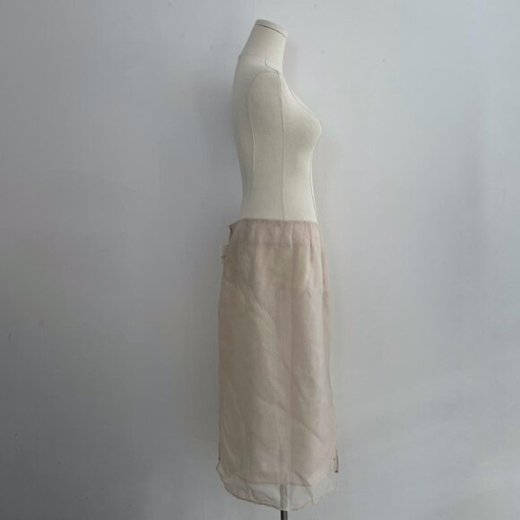 People Sheer Luck Midi Skirt in Natural | Women’s Size Small - Picture 2 of 6